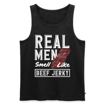 Beef Jerky Dealer Beef Jerky Costume - Men's Premium Organic Tank Top - black - Front - AI Model Male 178 light (178cm)