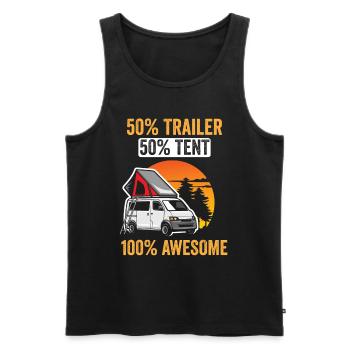 Motorhome accessories Pop-up camper - Men's Premium Organic Tank Top - black - Front - AI Model Male 178 light (178cm)