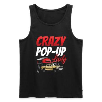 Motorhome accessories Pop-up camper - Men's Premium Organic Tank Top - black - Front - AI Model Male 178 light (178cm)