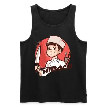 Hibachi Teppanyaki Bbq Japanese Cuisine - Men's Premium Organic Tank Top - black - Front - Michal (187cm)