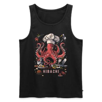 Hibachi Teppanyaki Bbq Japanese Cuisine - Men's Premium Organic Tank Top - black - Front - Michal (187cm)