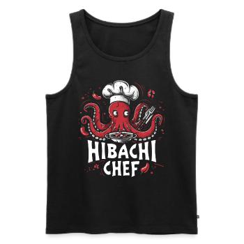 Hibachi Teppanyaki Bbq Japanese Cuisine - Men's Premium Organic Tank Top - black - Front - Michal (187cm)