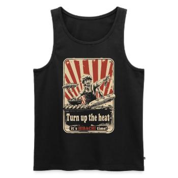 Hibachi Teppanyaki Bbq Japanese Cuisine - Men's Premium Organic Tank Top - black - Front - Michal (187cm)