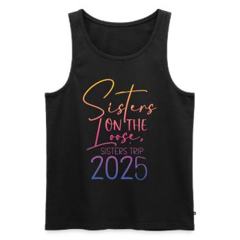 Sisters on the Run Sisters' Trip 2025 - Men's Premium Organic Tank Top - black - Front - Michal (187cm)