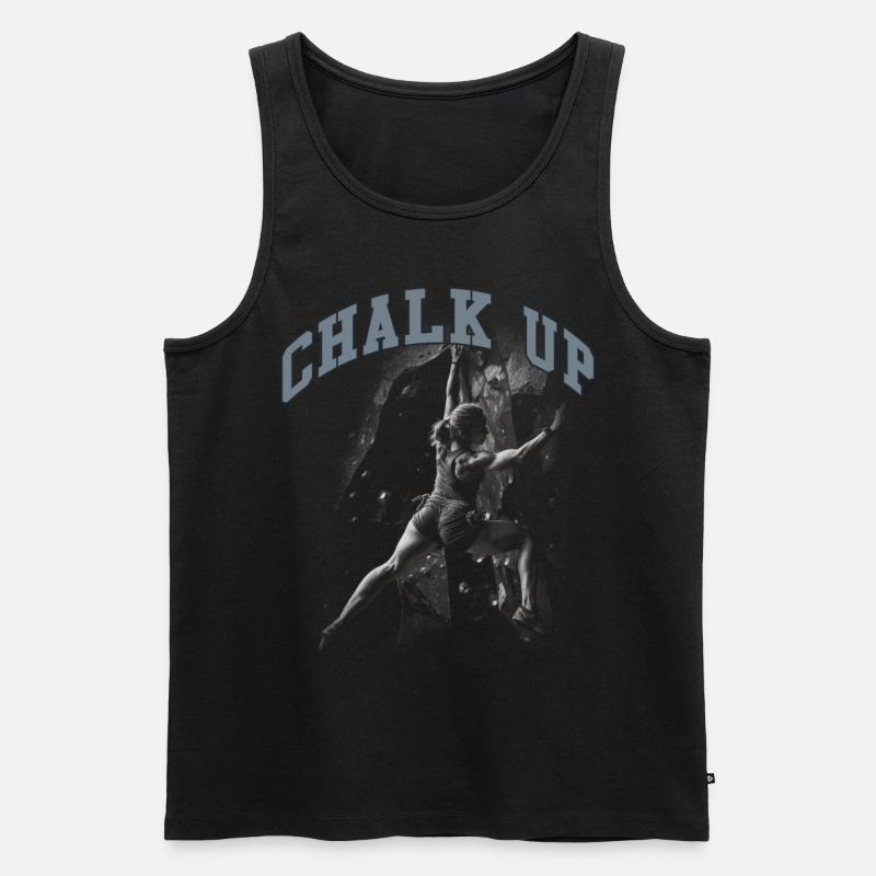Chalk Up Boulderer Bouldern - Männer Premium Bio Tank Top - Schwarz