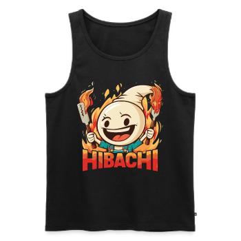 Hibachi Teppanyaki Bbq Japanese Cuisine - Men's Premium Organic Tank Top - black - Front - Michal (187cm)