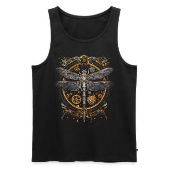 Steampunk dragonfly - Men's Premium Organic Tank Top - black - Front - AI Model Male 178 light (178cm)