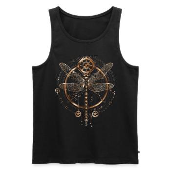 Steampunk dragonfly - Men's Premium Organic Tank Top - black - Front - AI Model Male 178 light (178cm)