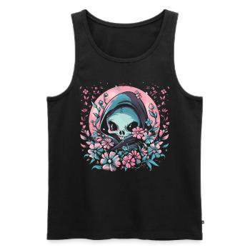 Kawaii Reaper Pastel Goth Cute Anime - Männer Premium Bio Tank Top - Schwarz - Vorne - AI Model Male 178 light (178cm)