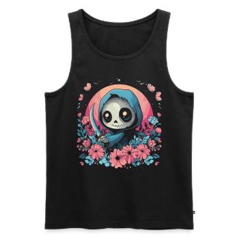 Kawaii Reaper Pastel Goth Cute Anime - Männer Premium Bio Tank Top - Schwarz - Vorne - AI Model Male 178 light (178cm)