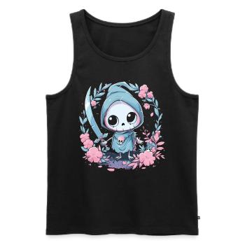 Kawaii Faucheur Pastel Goth Mignon Anime - Débardeur bio Premium Homme - noir - Devant - Michal (187cm)
