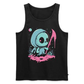 Kawaii Reaper Pastel Goth Cute Anime - Männer Premium Bio Tank Top - Schwarz - Vorne - AI Model Male 178 light (178cm)