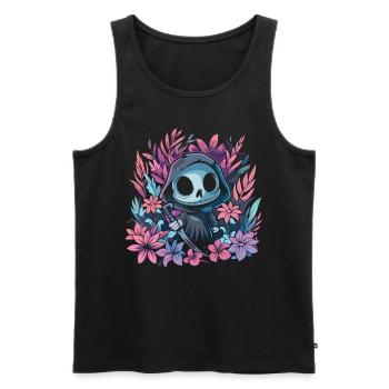 Kawaii Reaper Pastel Goth Cute Anime - Männer Premium Bio Tank Top - Schwarz - Vorne - AI Model Male 178 light (178cm)