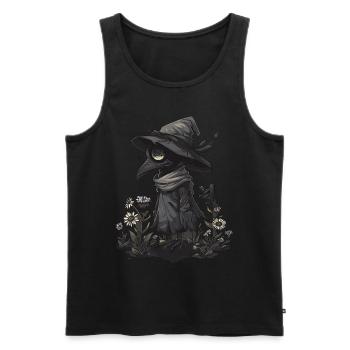 Plague Doctor Kawaii Pastel Gothic - Männer Premium Bio Tank Top - Schwarz - Vorne - AI Model Male 178 light (178cm)