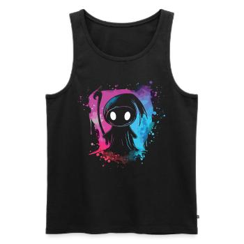 Kawaii Reaper Pastel Goth Cute Anime - Männer Premium Bio Tank Top - Schwarz - Vorne - AI Model Male 178 light (178cm)