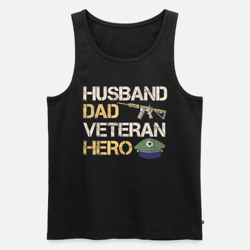 Veteran Medicated Dysfunctional - Männer Premium Bio Tank Top - Schwarz