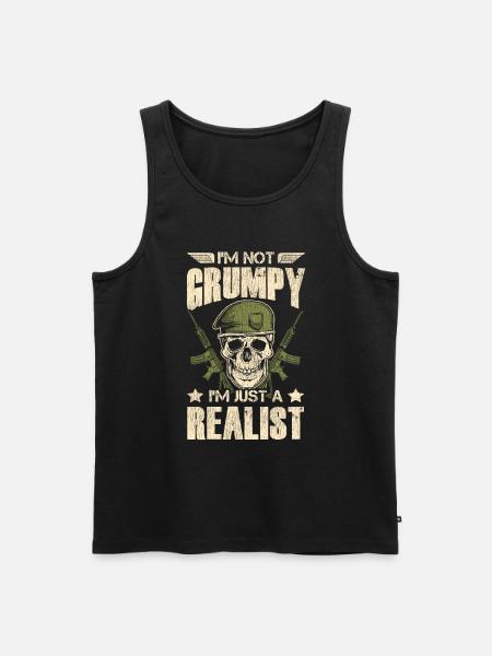 Veteran Medicated Dysfunctional - Männer Premium Bio Tank Top - Schwarz