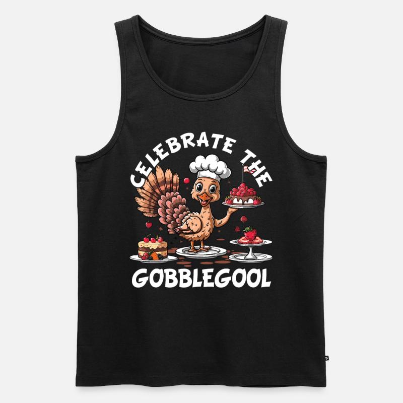 Gobblegool Turkeyday Thanksgiving - Männer Premium Bio Tank Top - Schwarz