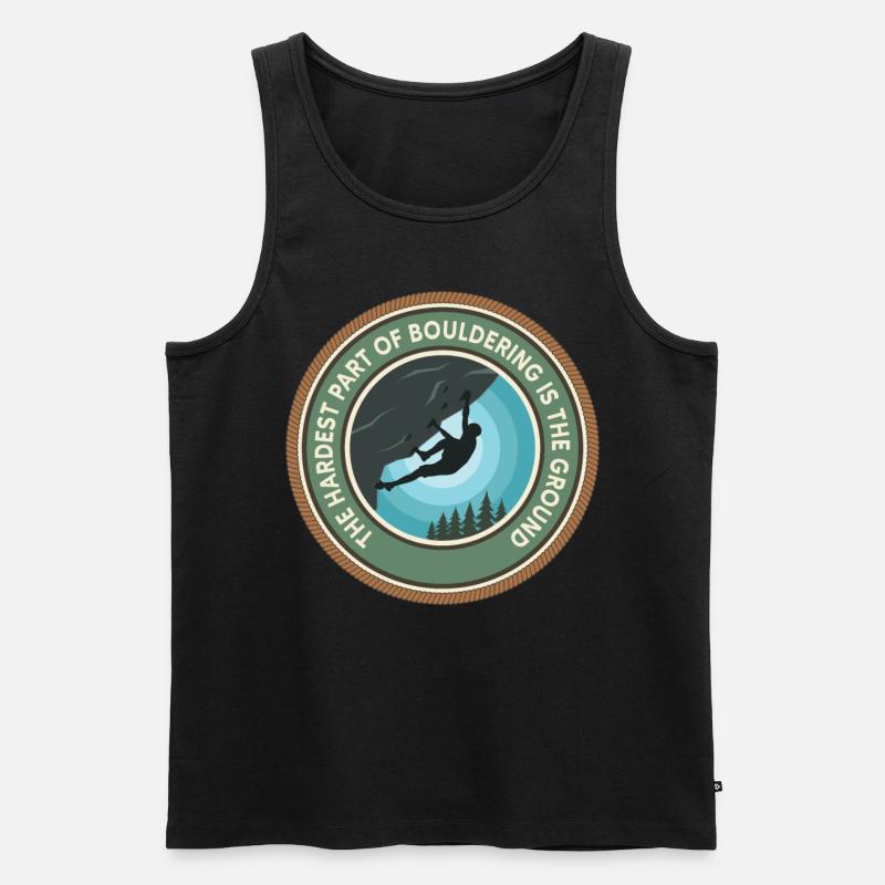 Bouldern Boulderer Boulder - Männer Premium Bio Tank Top - Schwarz