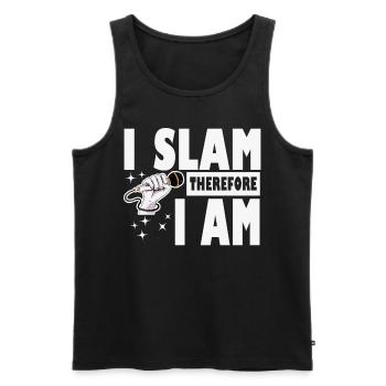 Poésie Slam I Slam Slam Poésie - Débardeur bio Premium Homme - noir - Devant - AI Model Male 178 light (178cm)