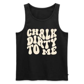 Boulderer Chalk Dirty To Me Bouldering - Débardeur bio Premium Homme - noir - Devant - Michal (187cm)