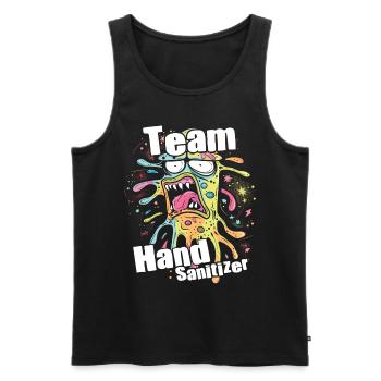 Hand sanitizer Hand washing - Men's Premium Organic Tank Top - black - Front - AI Model Male 178 light (178cm)
