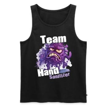 Hand sanitizer Hand washing - Men's Premium Organic Tank Top - black - Front - AI Model Male 178 light (178cm)