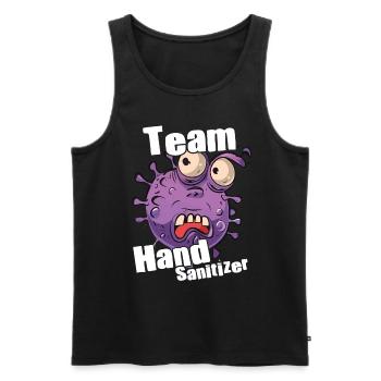 Hand sanitizer Hand washing - Men's Premium Organic Tank Top - black - Front - AI Model Male 178 light (178cm)