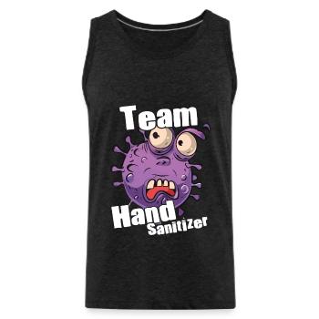 Hand sanitizer Hand washing - Men's Premium Organic Tank Top - charcoal grey - Front - Alexander (188cm)