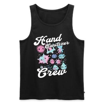Hand sanitizer Hand washing - Men's Premium Organic Tank Top - black - Front - AI Model Male 178 light (178cm)