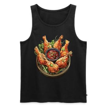 Chinese Food Crab Rangoon Meme Lustig - Männer Premium Bio Tank Top - Schwarz - Vorne - AI Model Male 178 light (178cm)