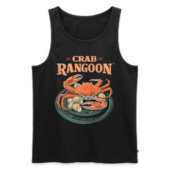 Chinese Food Crab Rangoon Meme Lustig - Männer Premium Bio Tank Top - Schwarz - Vorne - AI Model Male 178 light (178cm)