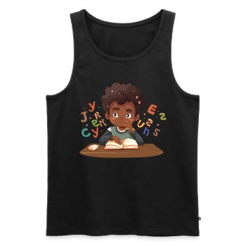 phonemisPhonemic consciousness science - Men's Premium Organic Tank Top - black - Front - AI Model Male 178 light (178cm)