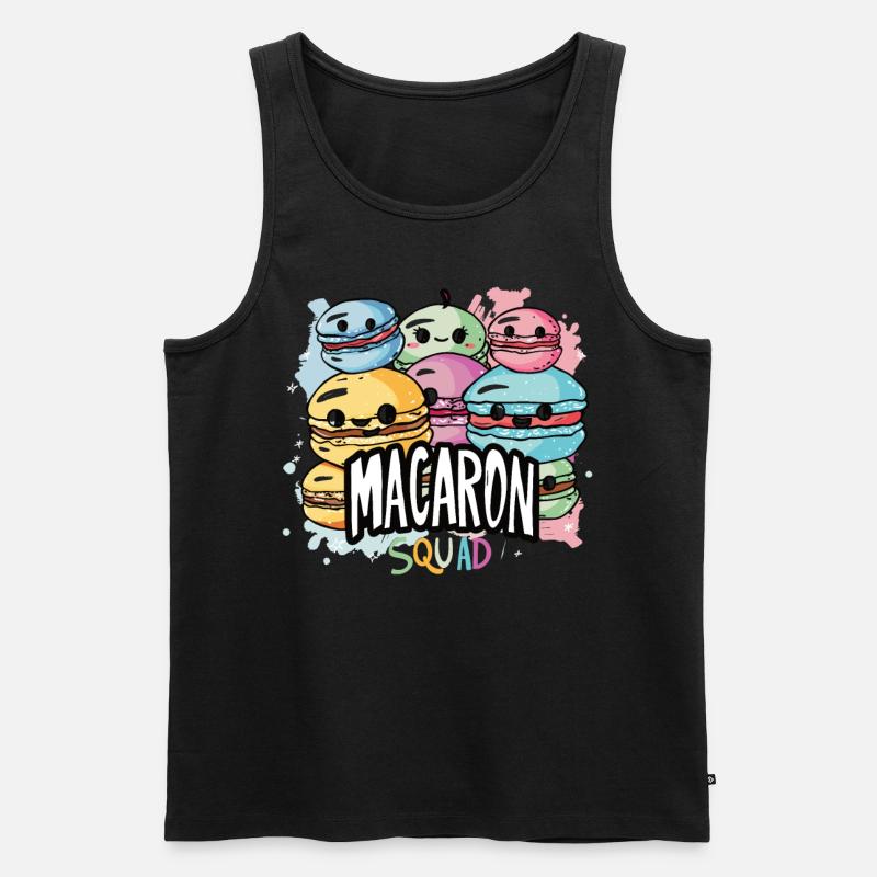 Macaron-liebhaber Macaron Baker - Männer Premium Bio Tank Top - Schwarz