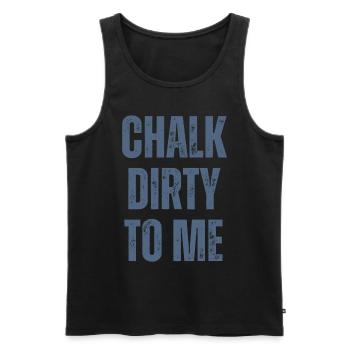 Boulderer Chalk Dirty To Me Bouldering - Débardeur bio Premium Homme - noir - Devant - AI Model Male 178 light (178cm)