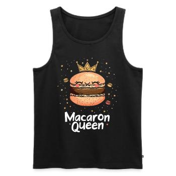 Amateurs de macarons Macaron Baker - Débardeur bio Premium Homme - noir - Devant - AI Model Male 178 light (178cm)