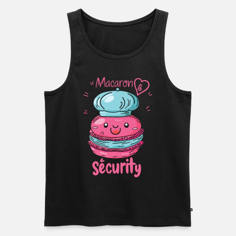 Macaron-liebhaber Macaron Baker - Männer Premium Bio Tank Top - Schwarz