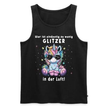 Süßes Einhorn, Bunte Einhörner - Männer Premium Bio Tank Top - Schwarz - Vorne - Michal (187cm)