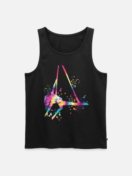Vertikaltuch Luftakrobatik Aerial Silk - Männer Premium Bio Tank Top - Schwarz