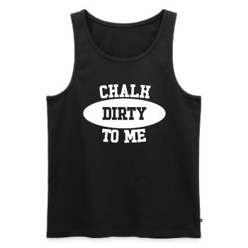 Boulderer Chalk Dirty To Me Bouldering - Débardeur bio Premium Homme - noir - Devant - Michal (187cm)