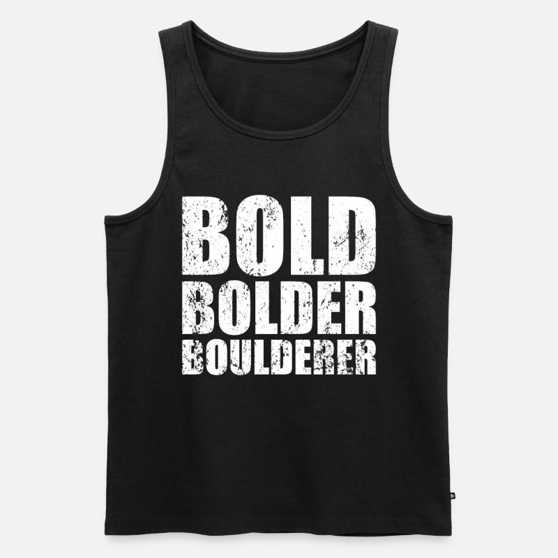 Bloc Bold Bolder Boulderer - Débardeur bio Premium Homme - noir