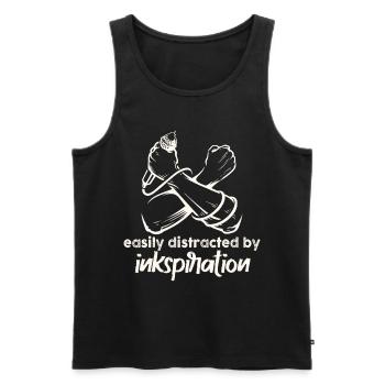 Poetry Slam Ink Stimulation Slam Poetry - Men's Premium Organic Tank Top - black - Front - AI Model Male 178 light (178cm)