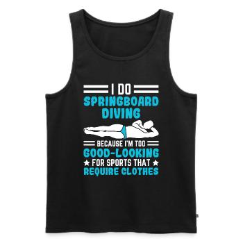 Water Sports Springboard Diver - Men's Premium Organic Tank Top - black - Front - AI Model Male 178 light (178cm)