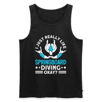 Water Sports Springboard Diver - Men's Premium Organic Tank Top - black - Front - AI Model Male 178 light (178cm)