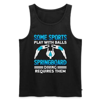 Water Sports Springboard Diver - Men's Premium Organic Tank Top - black - Front - AI Model Male 178 light (178cm)