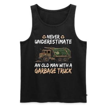 Garbage truck driver for sanitation workers - Men's Premium Organic Tank Top - black - Front - Michal (187cm)