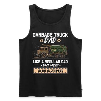 Garbage truck driver for sanitation workers - Men's Premium Organic Tank Top - black - Front - Michal (187cm)