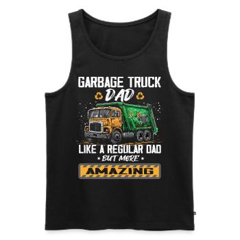 Garbage truck driver for sanitation workers - Men's Premium Organic Tank Top - black - Front - Michal (187cm)