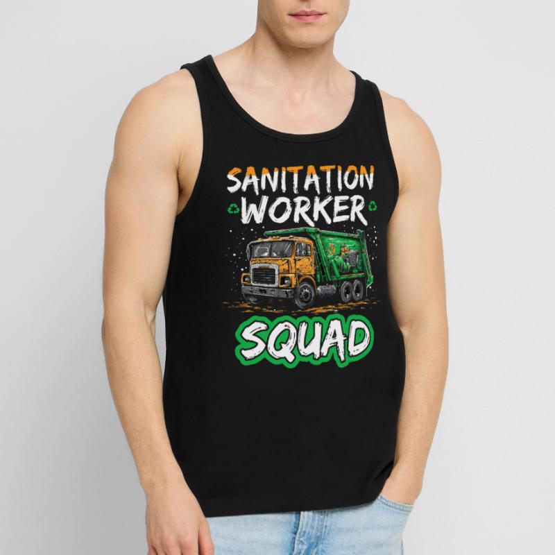 Garbage truck driver for sanitation workers Men's Premium Organic Tank Top