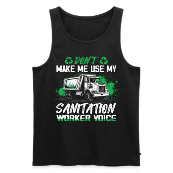 Garbage truck driver for sanitation workers - Men's Premium Organic Tank Top - black - Front - Michal (187cm)
